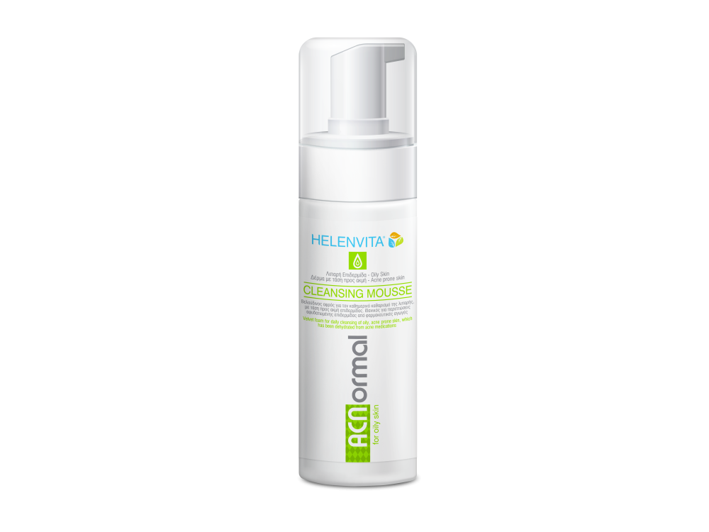 Helenvita ACNormal Cleansing Mousse, Καθημερινός καθαρισμός προσώπου για Λιπαρή με τάση για ακμή, 150ml