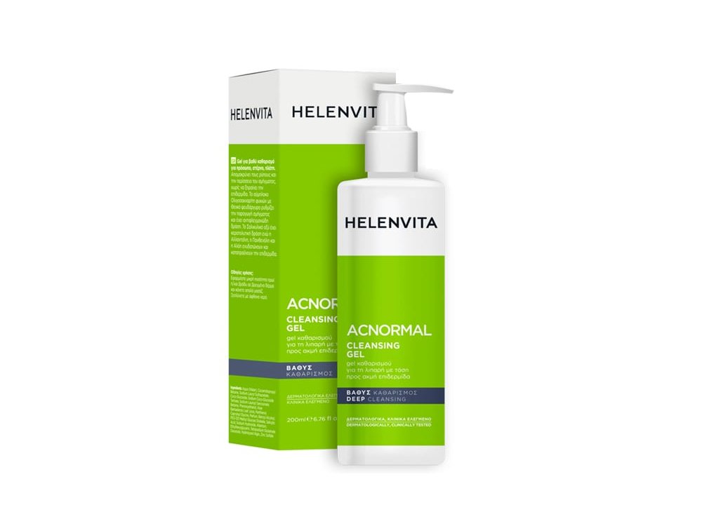 Helenvita ACNormal Cleansing Gel, Καθαριστικό προσώπου για Λιπαρή-με τάση για ακμή, 200ml