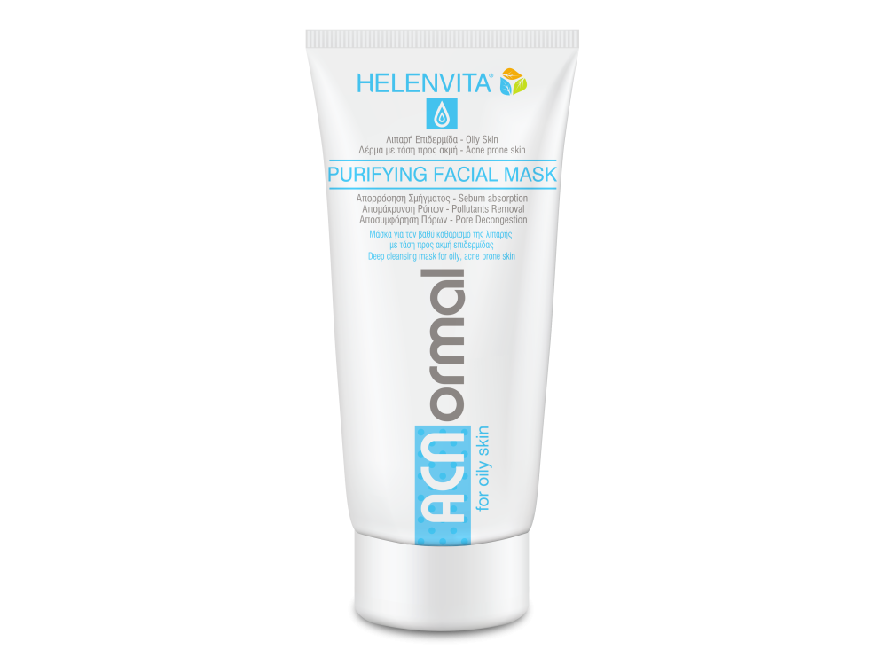 Helenvita ACNormal Purifying Facial Mask, Μάσκα για τον βαθύ καθαρισμό της λιπαρής, με τάση προς ακμή επιδερμίδας, 75ml