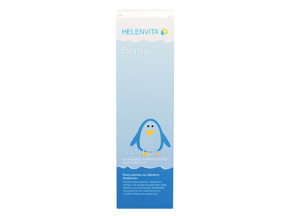 Helenvita Baby Bath Oil Cleanser, Βρεφικό Καθαριστικό Ελαιώδες Αφρόλουτρο, 200ml