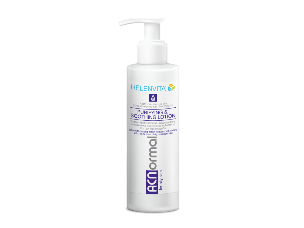 Helenvita ACNormal Purifying & Soothing Lotion, Καθαριστική & Καταπραϋντική Λοσιόν για Λιπαρές Επιδερμίδες, 200ml