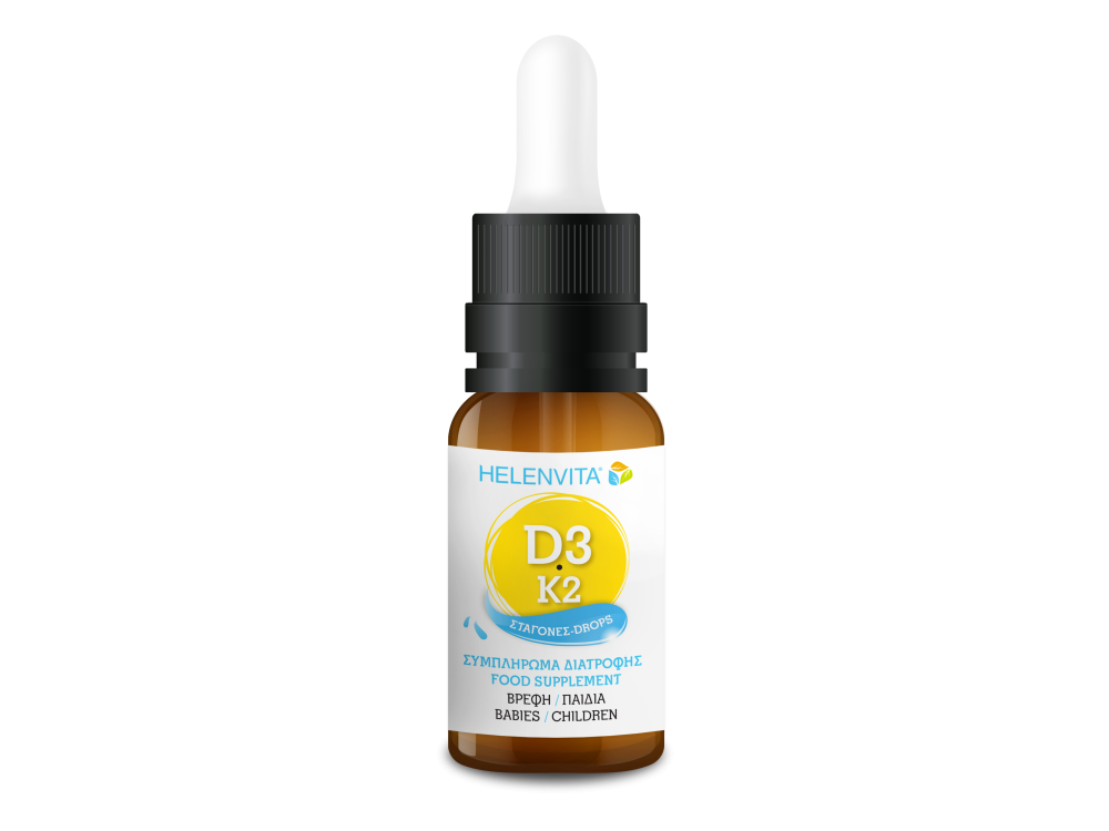Helenvita D3 & K2 Drops, Συμπλήρωμα Διατροφής για Βρέφη & Παιδιά, 20ml