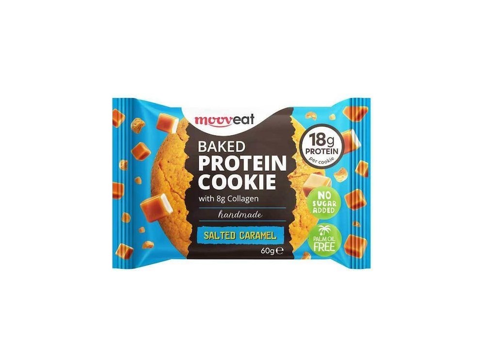 Mooveat, Baked Protein 30% Cookie Salted Caramel, Μπισκότο, 60gr