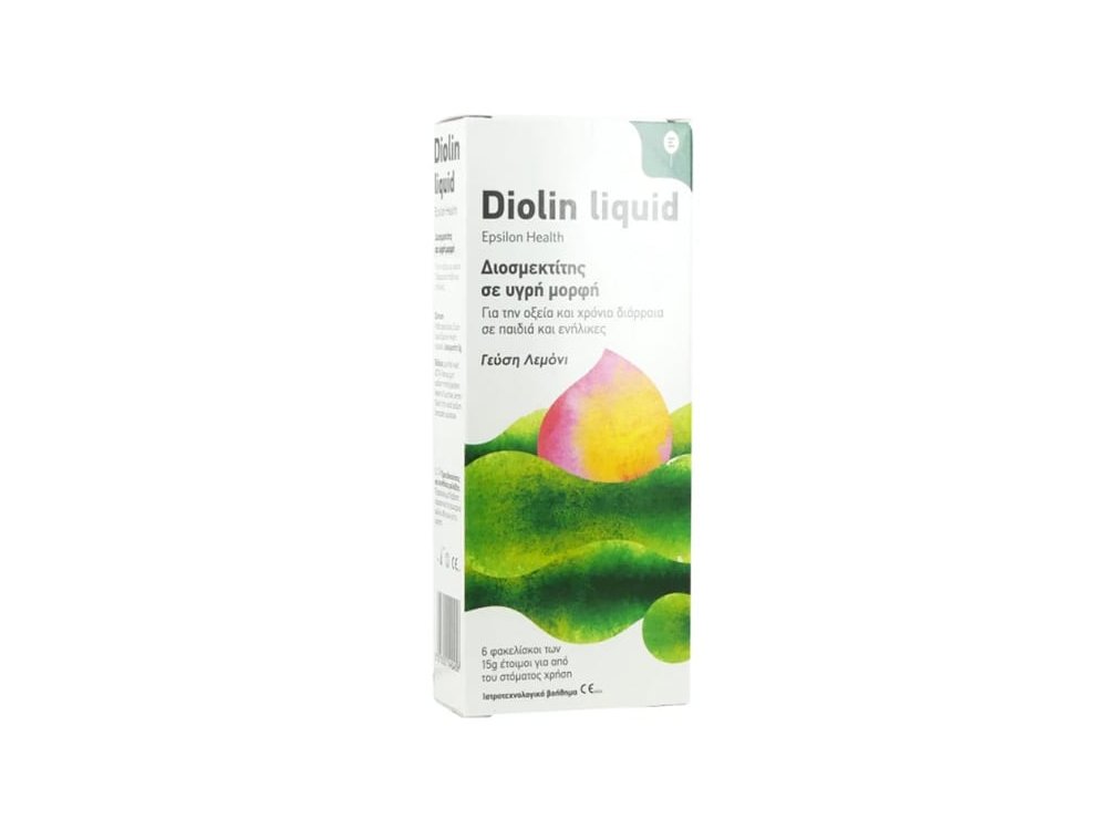 Epsilon Health Diolin Liquid με Γεύση Λεμόνι, 6 φακελίσκοι των 15gr
