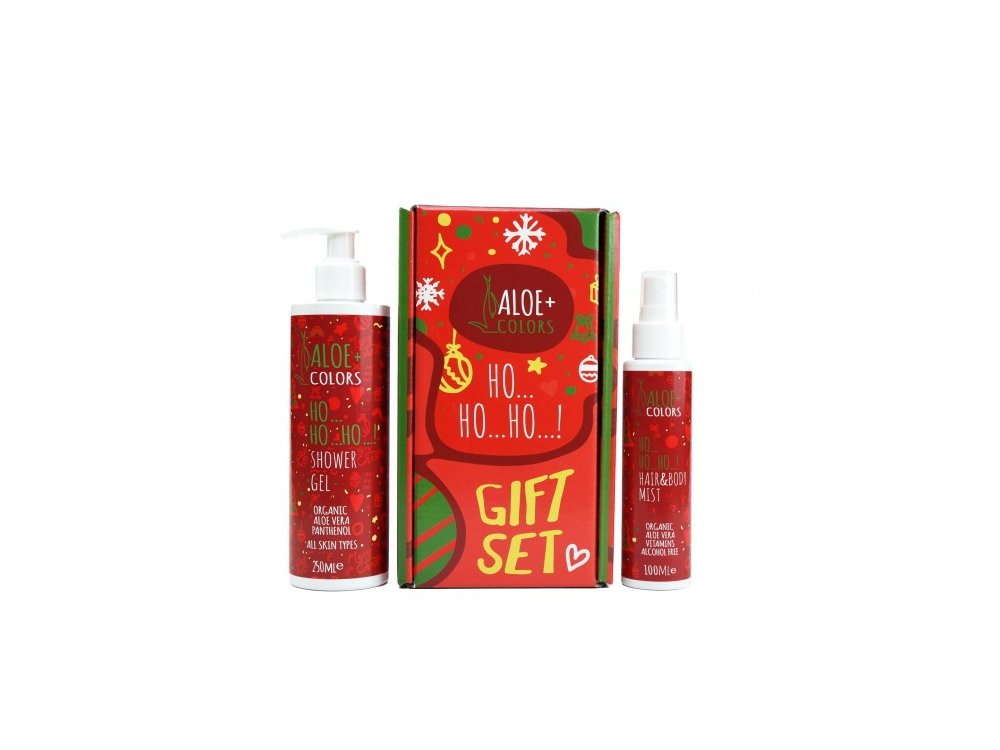 Aloe+ Colors Christmas Ho Ho Ho Gift Set Shower Gel 250ml & Ho Ho Ho Hair and Body Mist 100ml
