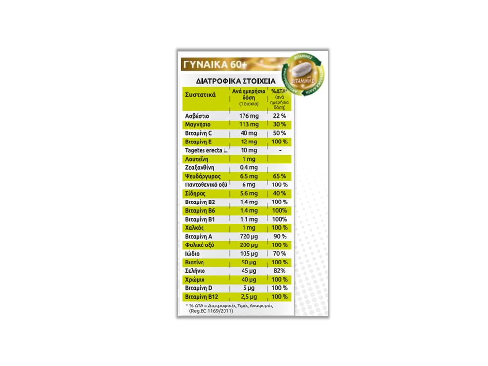 Sustenium Biorhythm 3 60+ Woman, Πολυβιταμινούχο Συμπλήρωμα Διατροφής για Γυναίκες 60+ ετών, 30caps