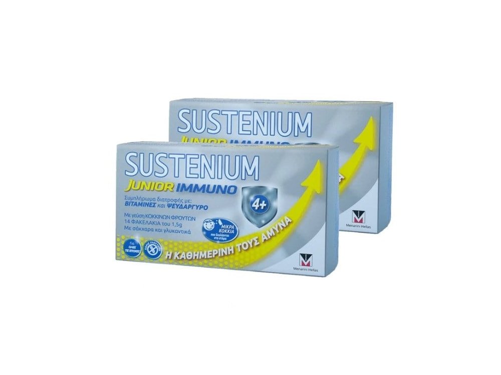 Sustenium Immuno Junior Sachets 1+1 Δώρο Παιδικό Συμπλήρωμα Διατροφής, 2x14 sachets