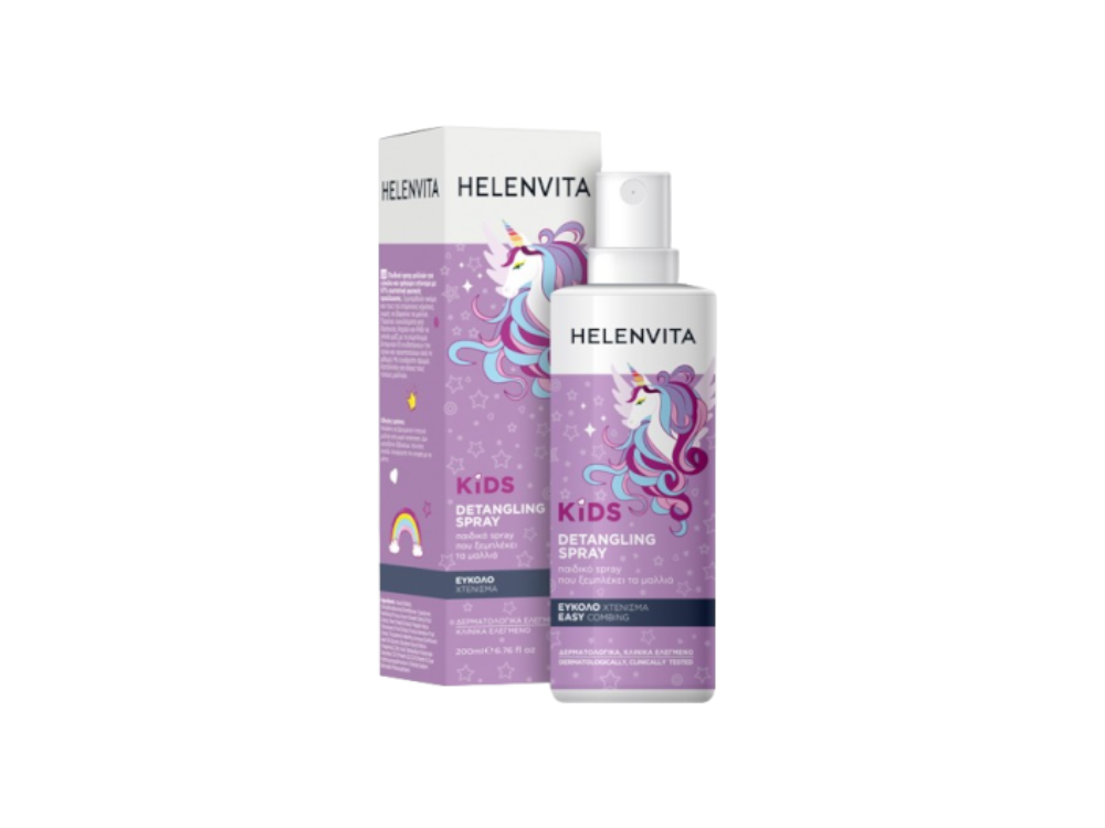 Helenvita Kids Unicorn Detangling Spray Παιδικό Spray Μαλλιών για Εύκολο & Γρήγορο Χτένισμα, 200ml
