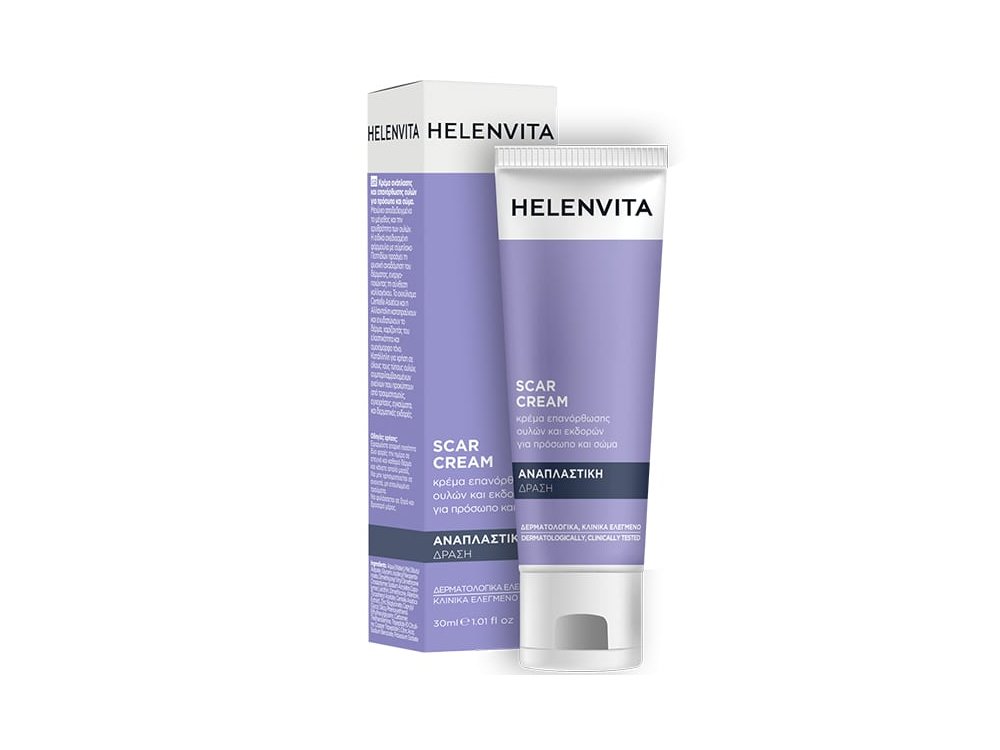 Helenvita Scar Cream, Κρέμα Aνάπλασης και Επανόρθωσης Ουλών για Πρόσωπο & Σώμα, 30ml