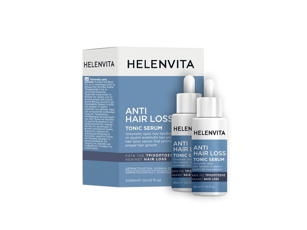 Helenvita Anti Hair Loss Tonic Serum, Τονωτικός Ορός Μαλλιών, 2x30ml