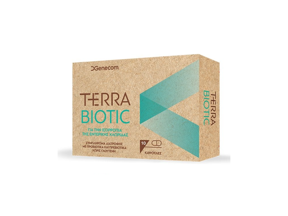 Genecom Terra Biotic Συμπλήρωμα Διατροφής με Προβιοτικά & Πρεβιοτικά, 10caps