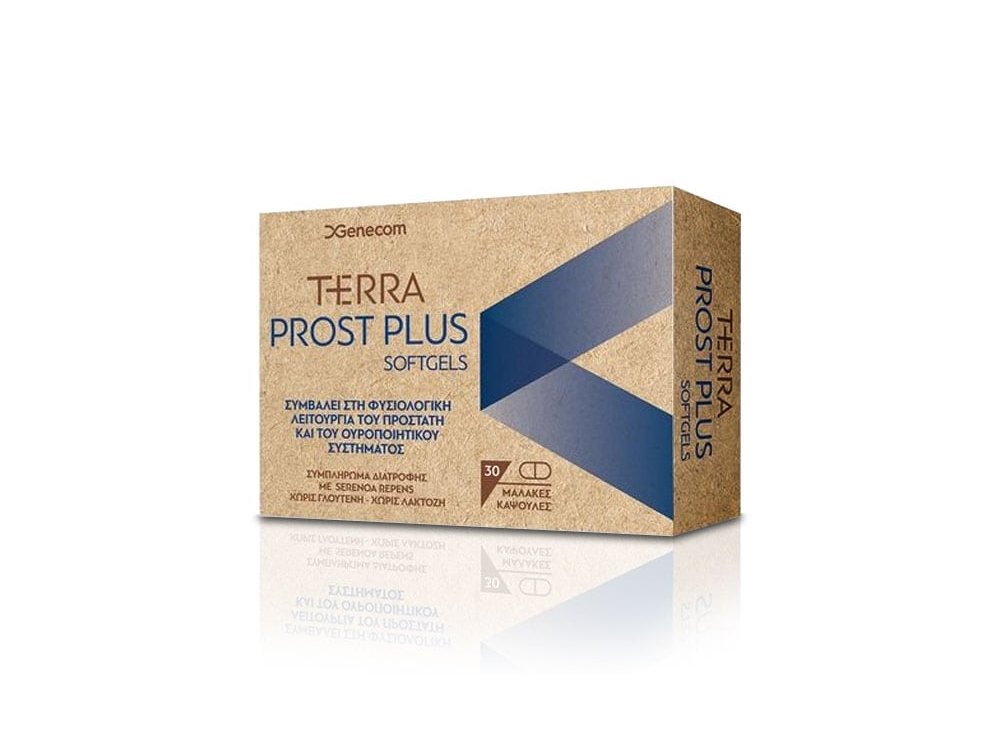 Genecom Terra Prost Plus Συμπλήρωμα Διατροφής για την Καλή Υγεία του Προστάτη με Serenoa Repens, 30caps