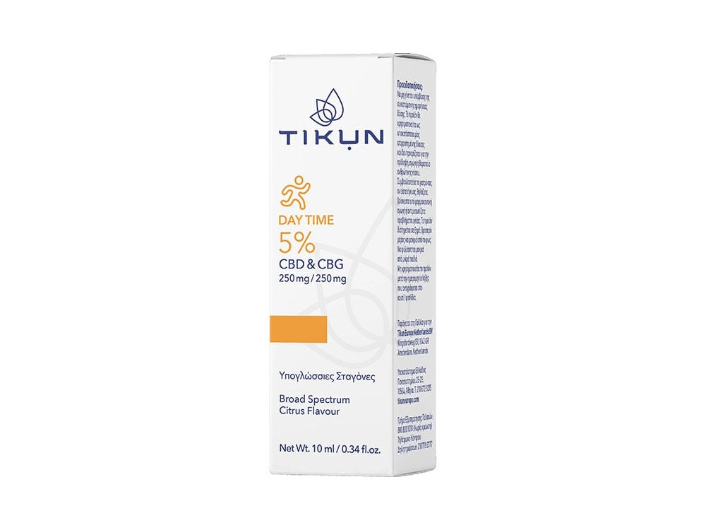 Tikun Day Time 5% Υπογλώσσιες Σταγόνες Ελαίου Κάνναβης, 10ml