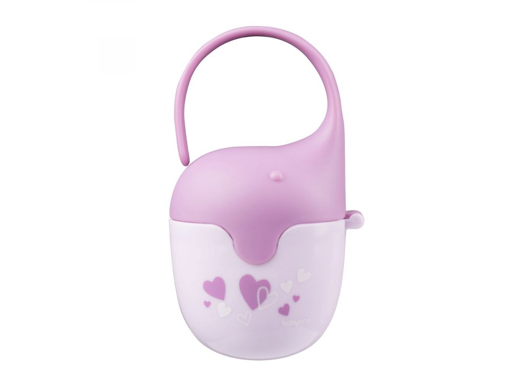 BabyOno Soother Case 0m+, Θήκη Πιπίλας Ελεφαντάκι, Lila