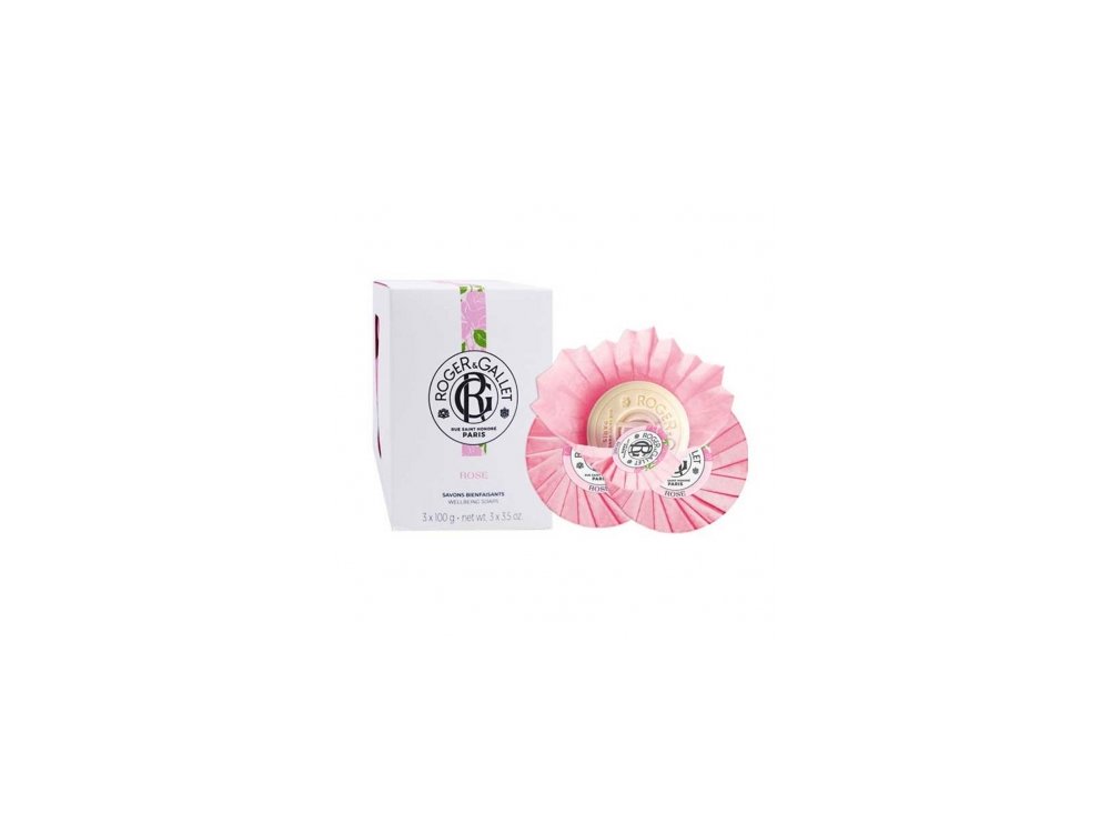 Roger & Gallet Rose Aναζωογονητικά Σαπούνια, 3x100g