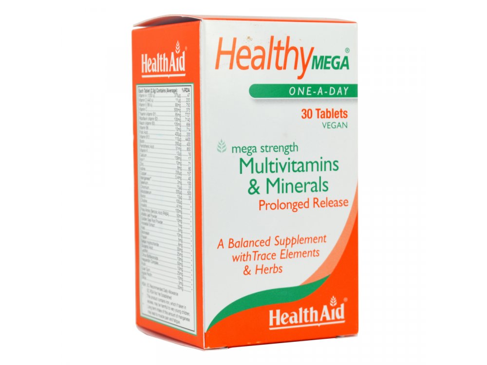 Health Aid Mega Multivitamins & Minerals 30tabs