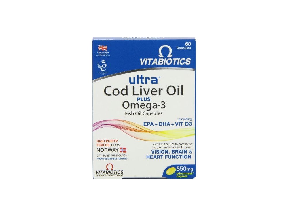 Vitabiotics Ultra 2in1 Cod liver Oil 60caps