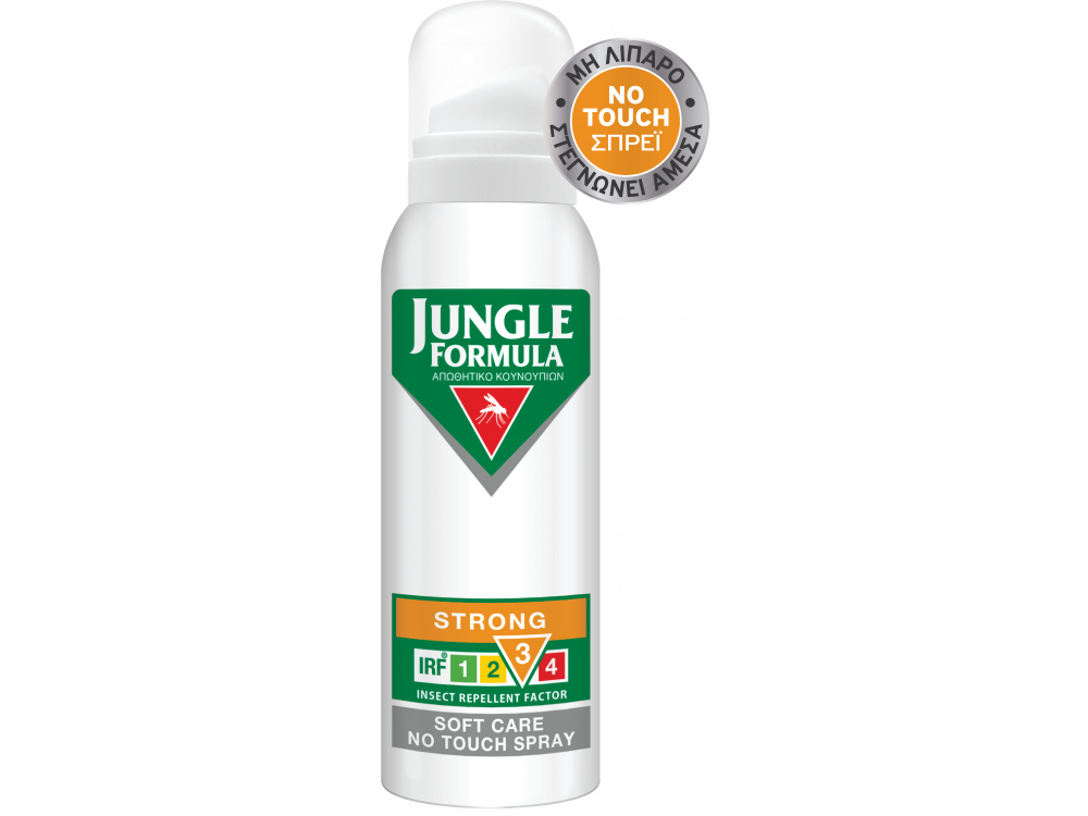Jungle Formula Strong Soft Care No Touch, Αντικουνουπικό Σπρέι, 125ml