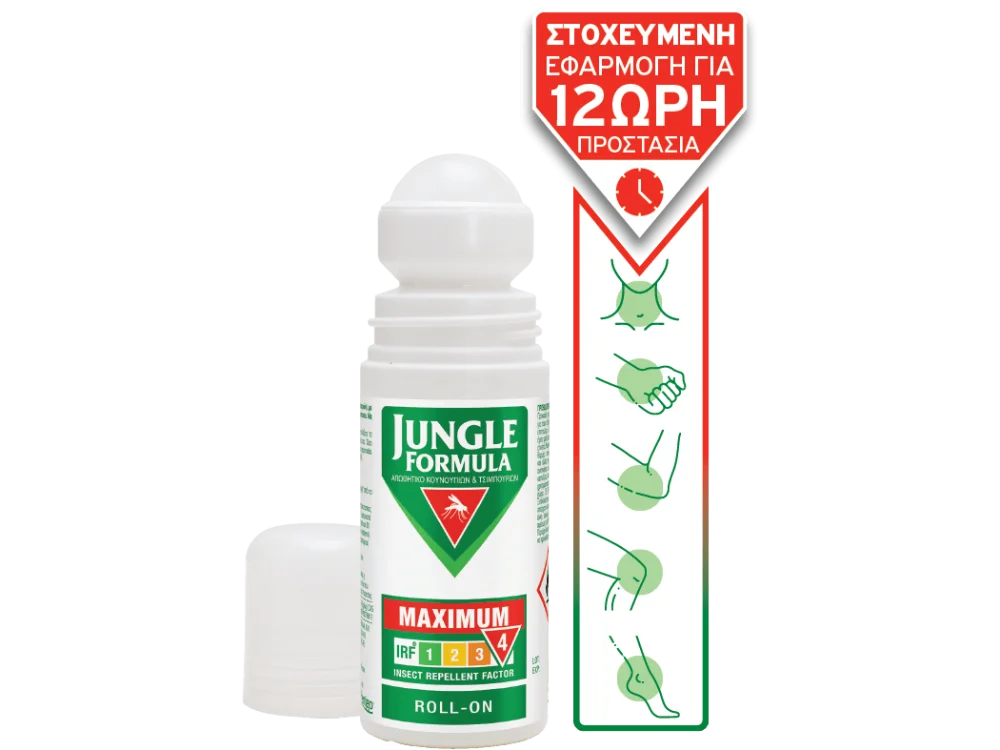 Jungle Formula Maximum, Aντικουνουπικό Roll On, 50ml