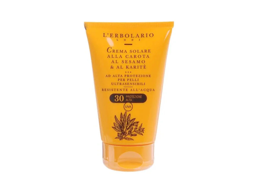 L' Erbolario Super-tanning Ointment Με καρότο, φλοιό καρυδιάς και αλόη Αδιάβροχη Κρέμα Μαυρίσματος για το Σώμα 75 ml