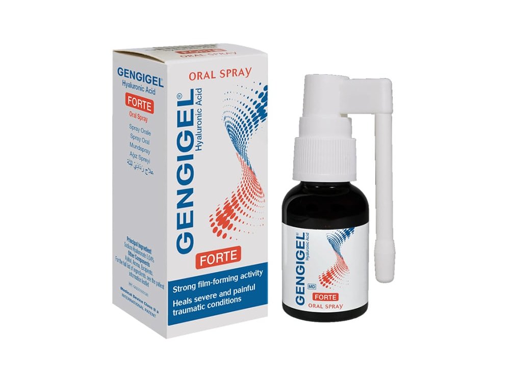 Gengigel Forte Oral Spray Hyaluronic Acid Σπρέι Καταπράυνσης & Προστασίας για τα Ούλα, 20ml