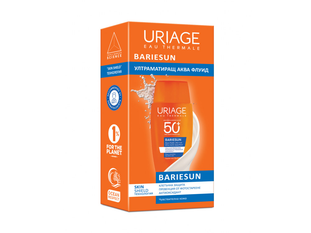 Uriage Bariesun Ultra Matte Aqua Fluid Spf50+ Αντηλιακό Προσώπου Λεπτόρρευστης Υφής 50ml