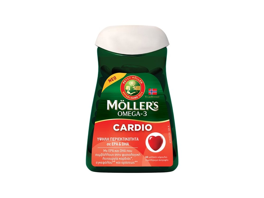 Moller's Omega-3 Cardio Μουρουνέλαιο και Ιχθυέλαιο, 60caps