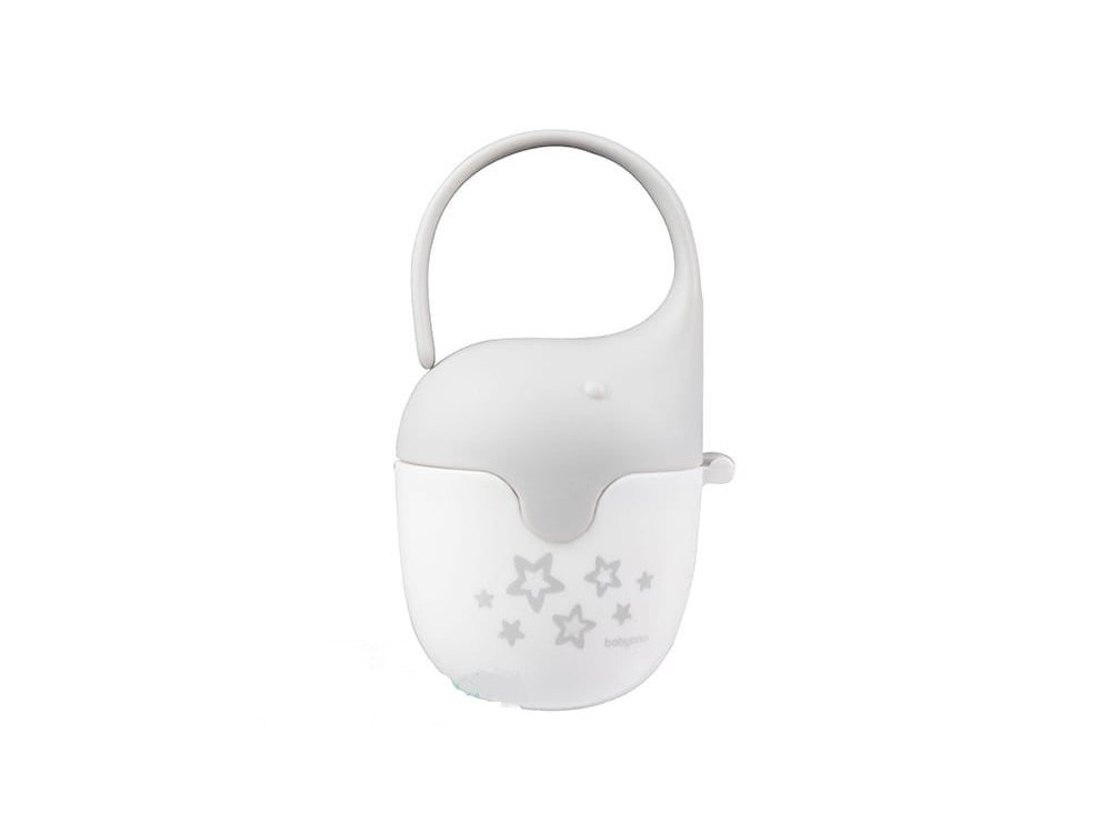 BabyOno Soother Case Grey 0m+, Θήκη Πιπίλας Ελεφαντάκι, 1τμχ