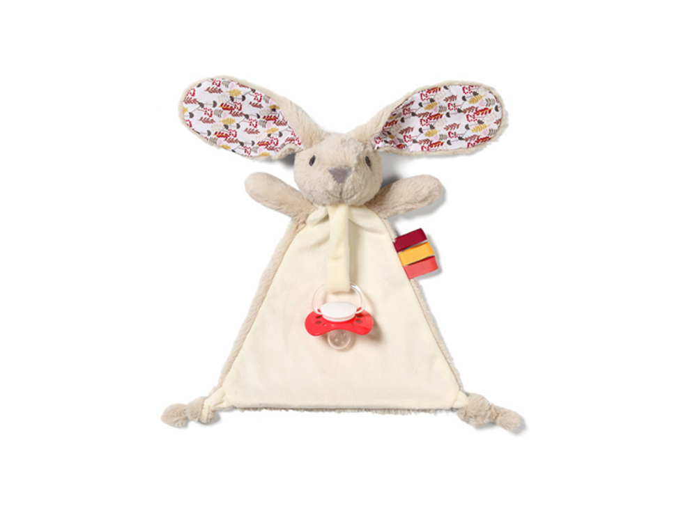 BabyOno Rabbit Milly Πανάκι Παρηγοριάς με Κλιπ για Πιπίλα, 1τμχ