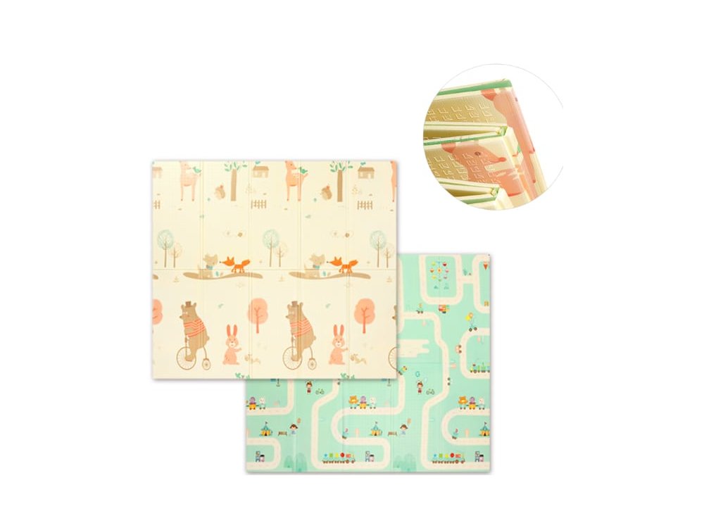 BabyOno Αναδιπλούμενο Αφρώδες Παζλ Δαπέδου Διπλής Όψεως 180x200cm, 1τεμ