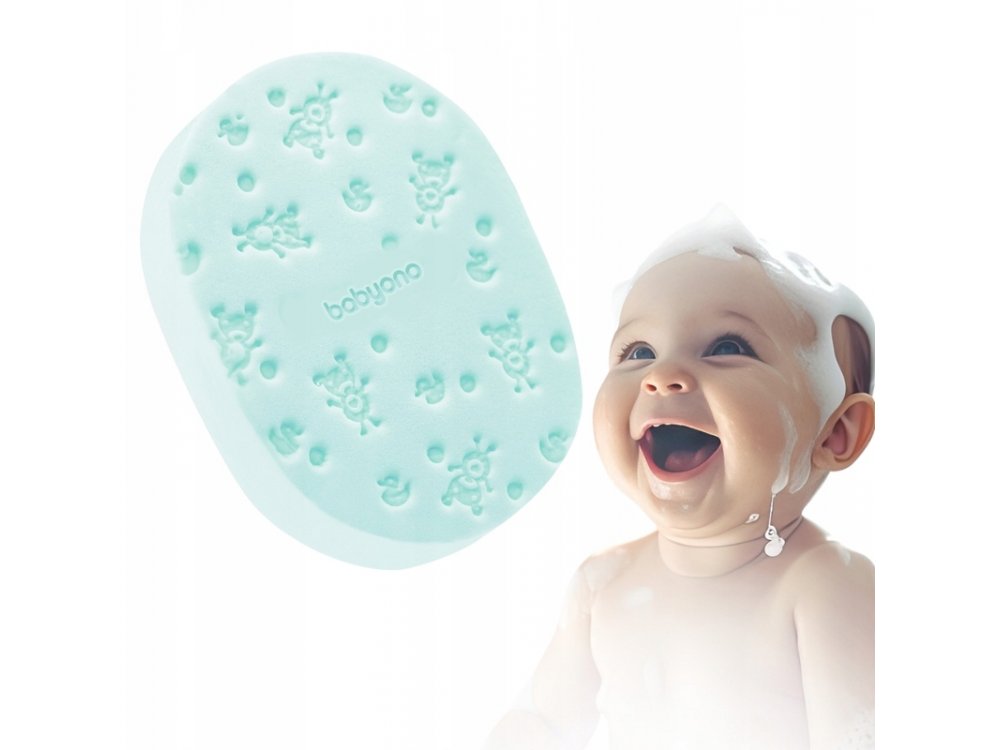 BabyOno Παιδικό Σφουγγάρι Μπάνιου Mint, 1τεμ