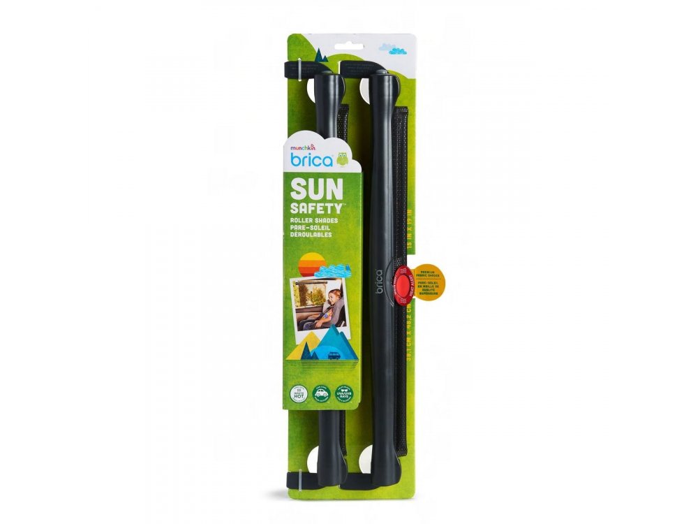 Munchkin Brica Sun Safety 2 Roller Shades, Πτυσσόμενα Σκίαστρα Αυτοκινήτου, 2τμχ