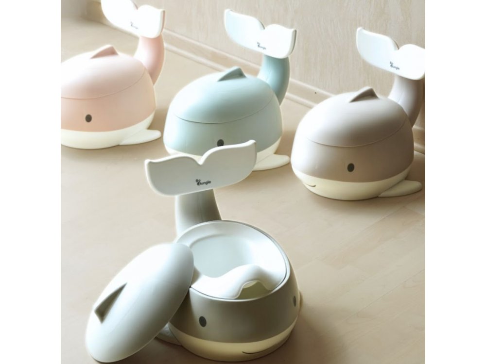 Bo Jungle: Εκπαιδευτικό γιογιό με καπάκι δελφίνι & κάθισμα- 2 σε 1-Sage Green