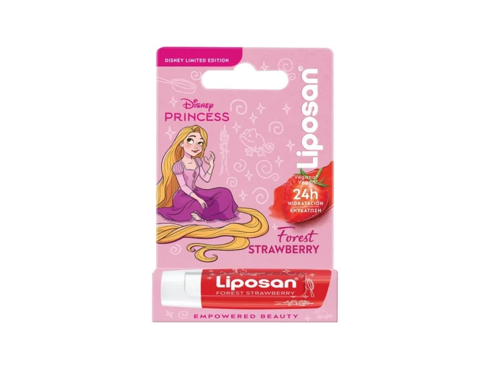 Liposan Disney Princess Forest Strawberry, Παιδικό Lip Balm Φράουλα, 4.8gr