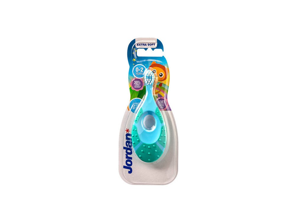 Jordan Step by Step 1 (0-2 ετών) ,Extra Soft, Οδοντόβουρτσα Πολύ Μαλακή, 1τμχ
