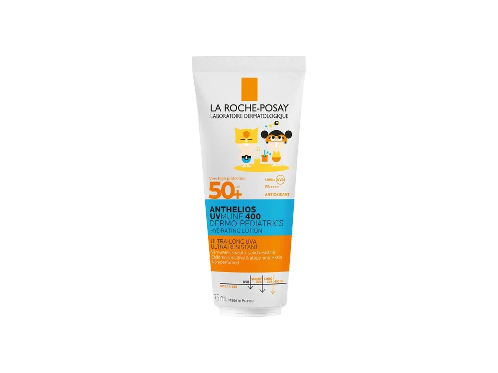 La Roche Posay Anthelios UVMune400 Dermo-Pediatrics Lait Hydratant Spf50+ Αδιάβροχο Παιδικό Αντηλιακό Γαλάκτωμα, 75ml