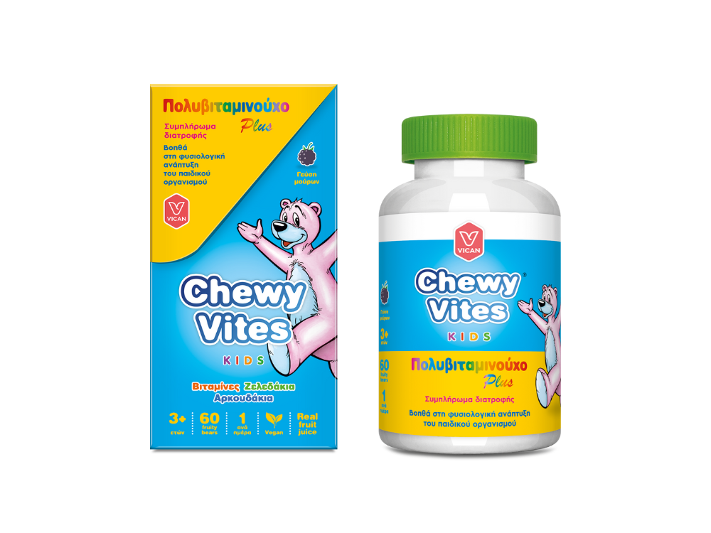 Chewy Vites Kids Multivitamin Plus, Πολυβιταμίνη για Ενίσχυση του Ανοσοποιητικού, τα Μαλλιά & τo Δέρμα για Παιδιά, 60softgummies