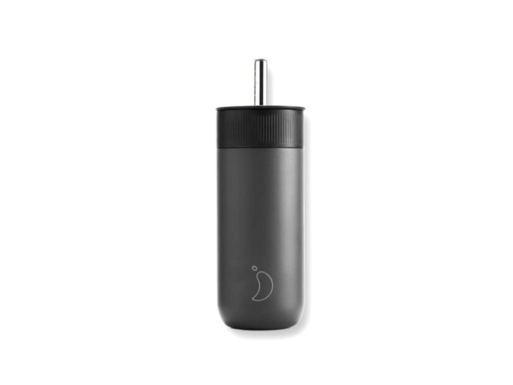 Chillys S2 Switch Cup, Ποτήρι Θερμός Ανοξείδωτο με Καλαμάκι, Abbys Black, 500ml