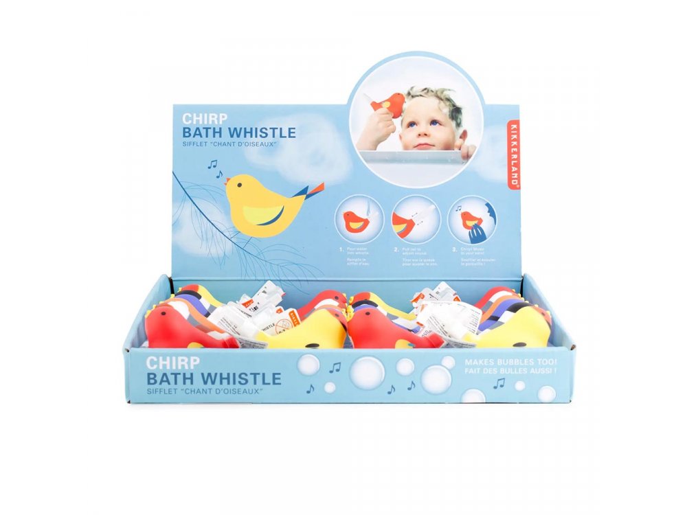 Kikkerland Bird Bath Whistle Παιχνίδι Μπάνιου Σφυρίχτρα με νερό, 1τμχ