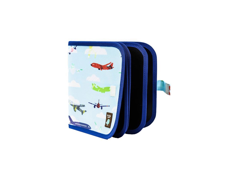 Jaq Jaq Bird Βιβλίο Ζωγραφικής Αεροπλάνο με Κιμωλίες, Chalk Doodle, Aeroplane