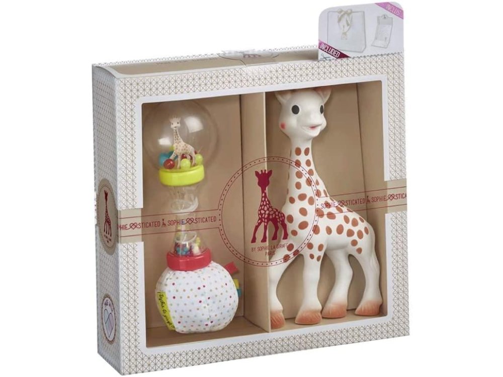 Sophie La Girafe Σετ Δώρου Sophiesticated με Μασητικό Παιχνίδι Σόφι Καμηλοπάρδαλη & Μαλακή Κουδουνίστρα