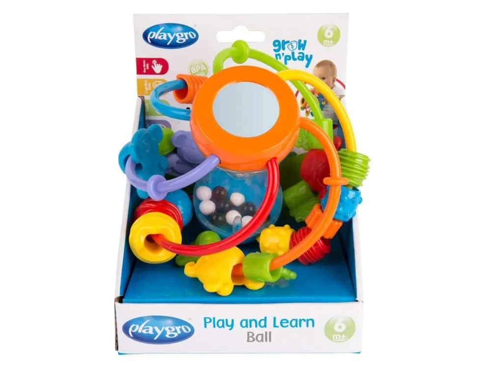 PlayGro Play and Learn Ball Μπάλα Ανάπτυξης Βρεφικών Δεξιοτήτων, 1τμχ