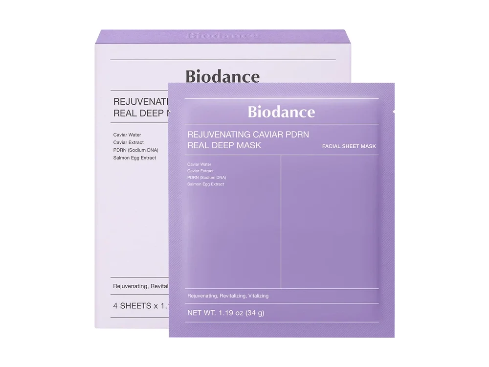 Biodance Rejuvenating Caviar PDRN Real Deep Mask 34g – Μάσκα Βαθιάς Ενυδάτωσης με PDRN & Εκχύλισμα χαβιαριού, 4τμχ