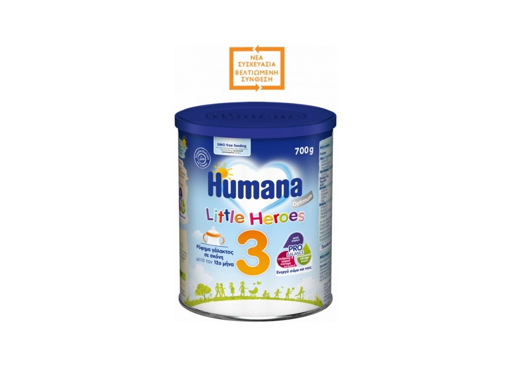 Humana Optimum 3 Little Heroes Γάλα σε Σκόνη 12m+, 700gr