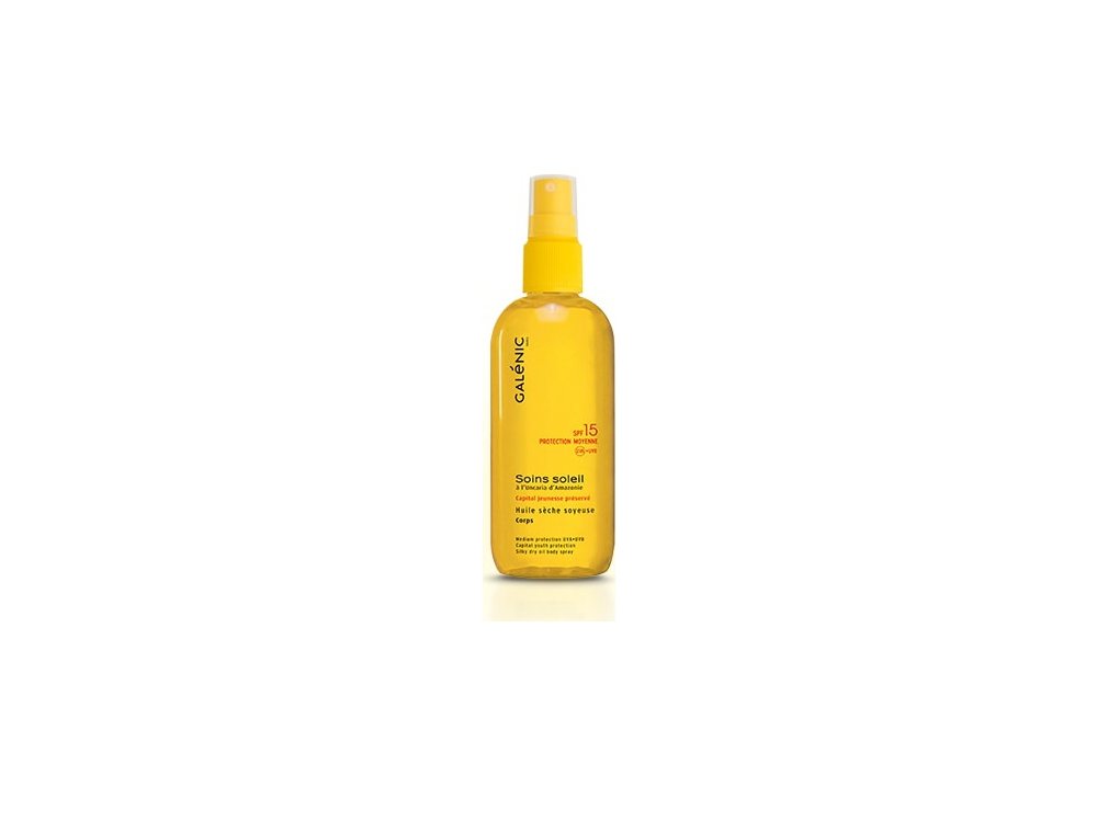 Galenic Soins Soleil - Huile sèche soyeuse corps protection moyenne SPF15 - Μεταξένιο έλαιο-150ml