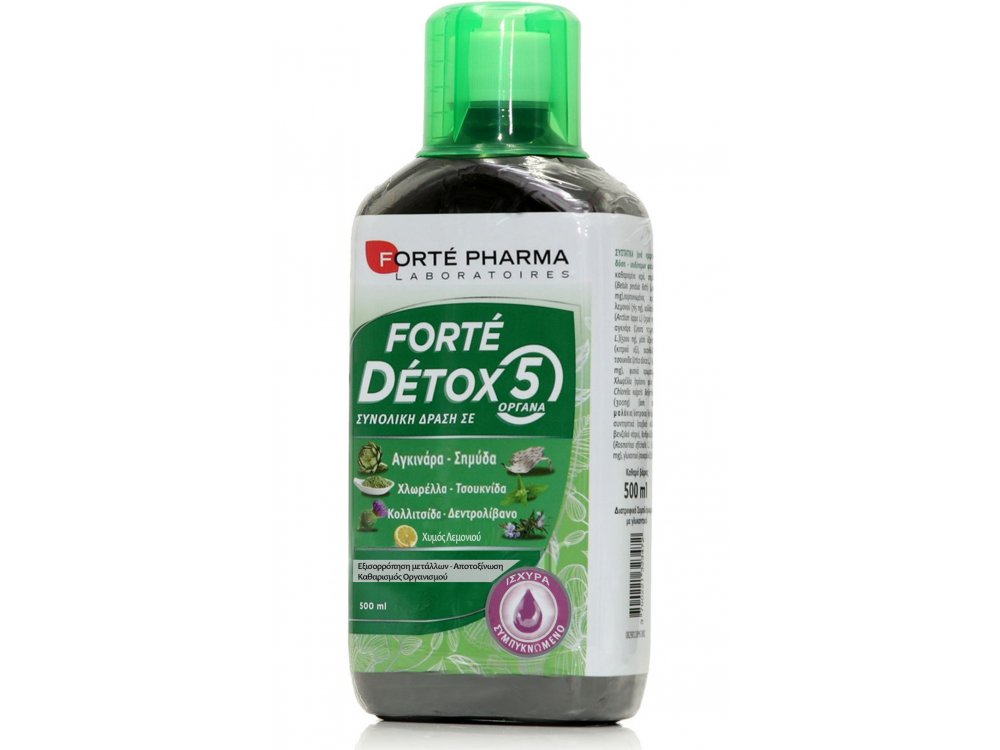Forte Pharma Forte Detox 5 Organes Συμπλήρωμα Διατροφής με Συνολική Δράση σε 5 Όργανα, 500ml