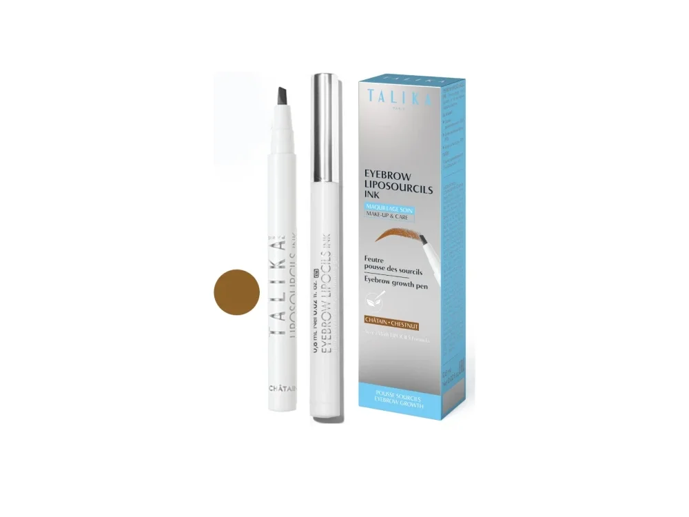 Talika Liposourcils Ink Chestnut, Στυλό για τη Θρέψη & το Make Up των Φρυδιών, Απόχρωση Κάστανο, 0.8ml
