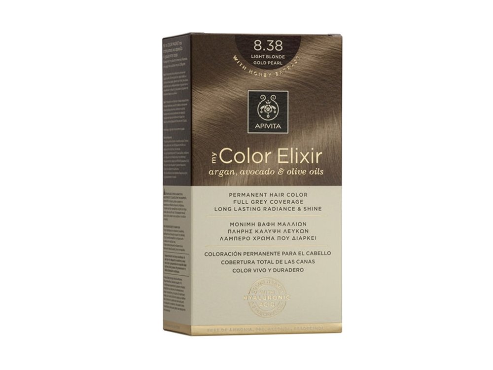 Apivita My Color Elixir N8.38 Ξανθό Ανοιχτό Μελί Περλέ, 50 & 75ml