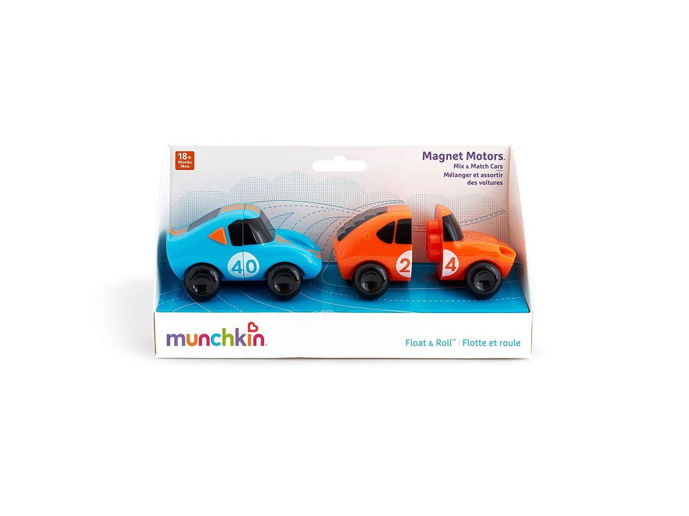 Munchkin Magnet Motors, Μαγνητικά Αυτοκινητάκια Μπάνιου 18m+, 2τμχ