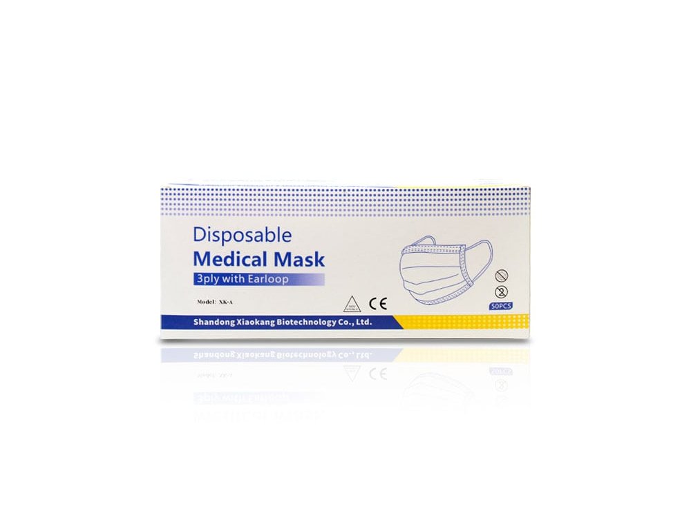 Syndesmos Μάσκα Προστασίας Προσώπου Μύτης Ενηλίκων Με Λάστιχο 3ply XK-A, 50τεμ
